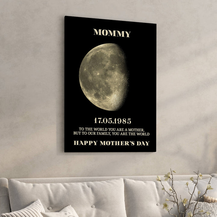 Personalised Moon Phase Canvas