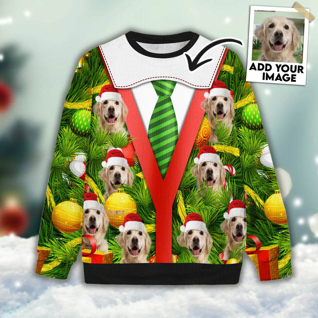 Custom Ugly Sweater - Christmas Tree & Tie