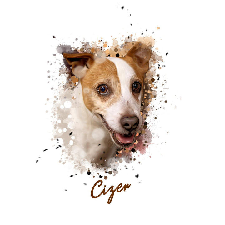 Digital File - Personalized Pet Art - Pet on Canvas
