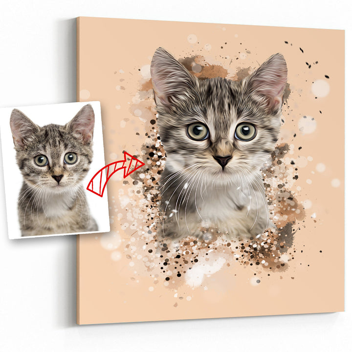 Personalized Cat Art - Pet on Canvas