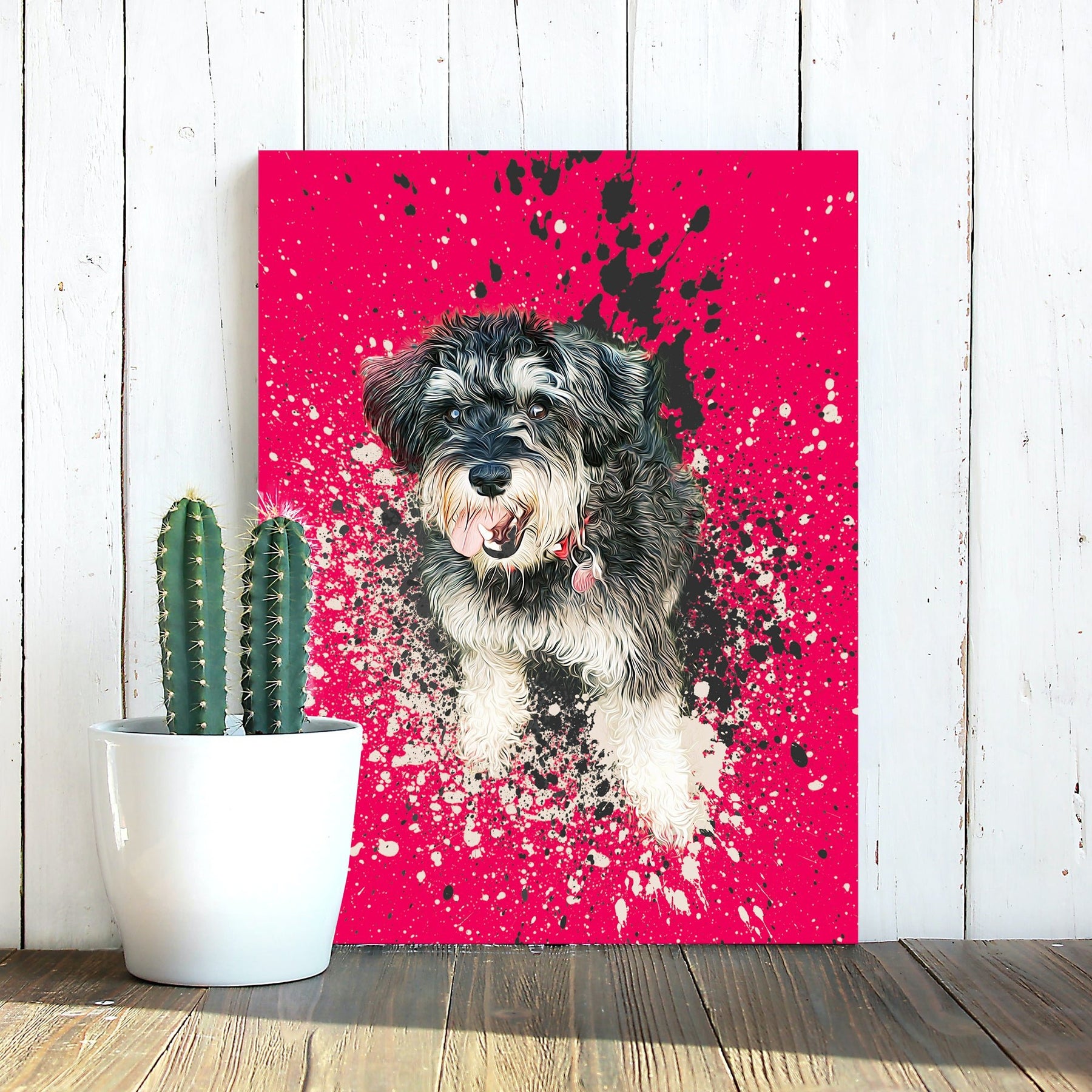 Personalized Pet Art Canvas Splash Style Pet on Canvas