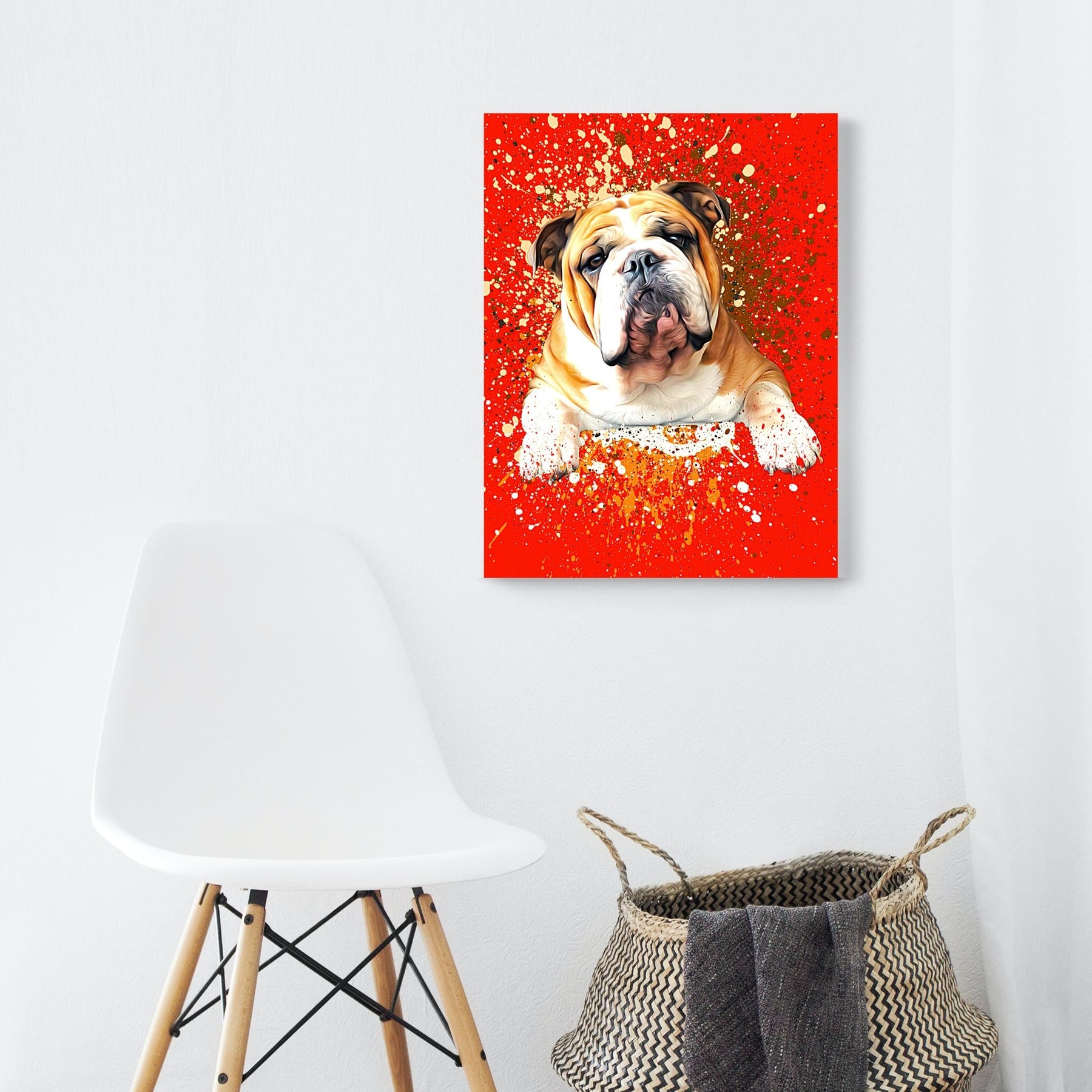 Personalized Pet Art Canvas Splash Style Pet on Canvas